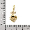 Brass Micro Pave Cubic Zirconia European Dangle Charms KK-L258-07G-01-3