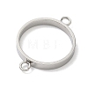 304 Stainless Steel Open Back Bezel Connector Charms STAS-B126-05D-P-2