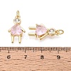 Brass Micro Pave Cubic Zirconia Pendants KK-N287-32B-G-3