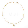 Valentine's Day 304 Stainless Steel Heart Pendant Satellite Chain Necklaces for Women JN5423-2-1