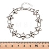 Punk 304 Stainless Steel Spiked Link Chain Bracelets for Women SA-H001-21P-5