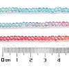 Transparent Painted Glass Beads Strands X1-DGLA-A034-T2mm-A11-4