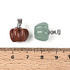 Natural & Synthetic Mixed Stone Pumpkin Charms G-T143-22M-3