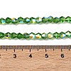 Electroplate Transparent Glass Beads Strands EGLA-K015-18Q-4