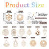  DIY Hollow Earring Making Kit DIY-TA0005-55-3