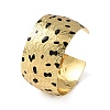 Hammered Brass Enamel Cuff Bangles BJEW-A163-05G-4