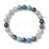 Round Natural Trolleite Beads Stretch Bracelets for Women BJEW-JB12731-2
