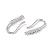 Brass Micro Pave Cubic Zirconia Earring Hooks KK-U008-10P-2