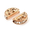 Brass Crystal Rhinestone Spacer Bars RB-T019-02A-KCG-2