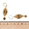 Natural Tiger Eye Leveback Earrings for Women EJEW-MZ00785-03-5