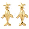 Ocean Theme Brass Dangle Stud Earrings EJEW-F400-04A-G-3