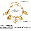 Summer Beach 316 Surgical Stainless Steel & Plastic White Pearl Charm Bracelets for Women WG13E8A-06-1