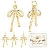 10Pcs Brass Micro Pave Cubic Zirconia Pendants KK-BBC0028-04-1