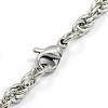 Fashionable 304 Stainless Steel Rope Chain Bracelet Making STAS-A028-B053P-2