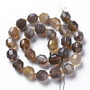 Natural Grey Agate Beads Strands G-T131-121-2