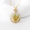 Alloy & Resin Dried Flower Pendant Necklaces WG445DE-06-1