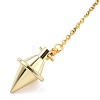 Brass Dowsing Pendulum Big Pointed Cone Pendants KK-H491-06G-2