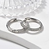 Brass Micro Pave Cubic Zirconia Huggie Hoop Earrings LS-EJEW-K083-36P-B-1