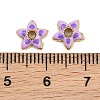 304 Stainless Steel Enamel Bead Cap SA-CBAA937-12G-02-3