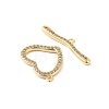 Brass Micro Pave Clear Cubic Zirconia Toggle Clasps KK-P234-79G-2