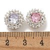 Brass Micro Pave Cubic Zirconia Beads KK-U037-06P-3