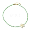 Natural Trochid Shell Chip and Round Natural Pearl Beaded Necklacess for Women NJEW-JN06222-4