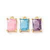 Brass Pave Cubic Zirconia Charms CU-K002-40G-M-1