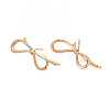 Bowknot Clear Cubic Zirconia Stud Earrings EJEW-S199-25G-NF-2
