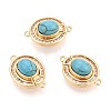 Brass Pave Clear Cubic Zirconia Magnetic Clasps KK-N287-10G-01-1