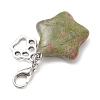 Star Natural & Synthetic Mixed Stone Pendant Decorations HJEW-JM04667-5