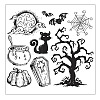 Halloween Transparent Clear Silicone Stamp/Seal HAWE-PW0001-163B-1
