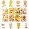8 Styles Brass & Alloy Shank Buttons BUTT-PH0001-32B-1
