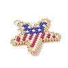 Glass Seed Beaded Pendants PALLOY-MZ01256-3