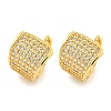Brass Micro Pave Clear Cubic Zirconia Cuff Earrings EJEW-C104-112G-1