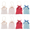 8 Sets 4 Colors Satin Jewelry Drawstring Gift Bags ABAG-BC0001-40-1