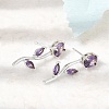 Brass Micro Pave Cubic Zirconia Stud Earrings KK-CBA8324-20P-3