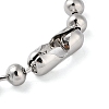 Alloy Ball Chain Bowknot Pendant Necklaces for Women NJEW-K275-01P-4