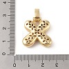 Brass Micro Pave Cubic Zirconia Pendants ZIRC-P121-01G-X-3