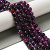 Dyed & Heated Natural Fire Crackle Agate Beads Strands G-P539-B01-07-2