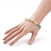 Natural Gemstone Chips & Shell Pearl & Glass Beaded Bracelet for Women BJEW-JB08990-3