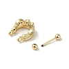 Rack Plating Brass Pave Clear Cubic Zirconia Nose Studs for Women Men EJEW-C097-23G-G-2