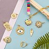 9Pcs 9 Style Brass Pendant Sets ZIRC-SZ0001-48-6