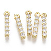 Brass Micro Pave Cubic Zirconia Charms KK-T060-05-I-G-NF-2