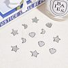 Unicraftale 120Pcs 3 Styles 304 Stainless Steel Pendant Cabochon Settings STAS-UN0020-85P-3