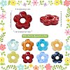 16Pcs 8 Colors Two Tone Handmade Lampwork European Beads LAMP-FS0001-83-3