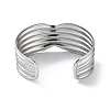 304 Stainless Steel Cuff Bangles for Women BJEW-Z078-26P-3