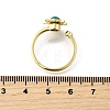 Brass Pave Cubic Zirconia Open Cuff Rings for Women RJEW-U056-01G-5