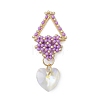 Beaded Triangle & Heart Charms PALLOY-MZ00437-03-1