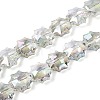 Electroplate Transparent Glass Beads EGLA-H112-04HP-02-1