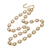 304 Stainless Steel Glass Link Chain Necklaces SA-CBA725A-25C-G-4